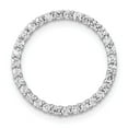 thumbnail image 1 of Solid 14k White Gold 3/8ct. Diamond Circle Chain Slide Pendant Charm, 1 of 5