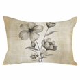 thumbnail image 2 of Yellow Beige Flower Throw Pillow Cover, Pillowcase Protectors with Zipper, Breathable Decorative Lumbar Pillow Case Cover, Farmhouse Shabby Chic Wildflower Pillow Shams for Couch Sofa 12x20Inch, 2 of 8