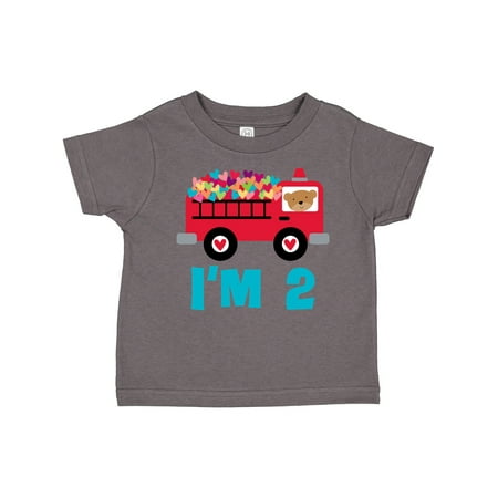 

Inktastic Fire Truck 2nd Birthday Gift Toddler Boy or Toddler Girl T-Shirt