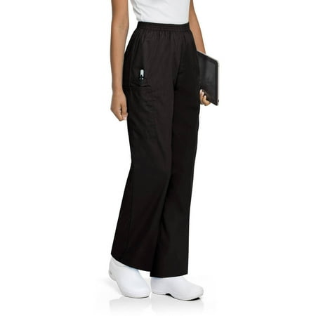 - Women's ScrubZone Full Elastic Waist Cargo Scrub Pant