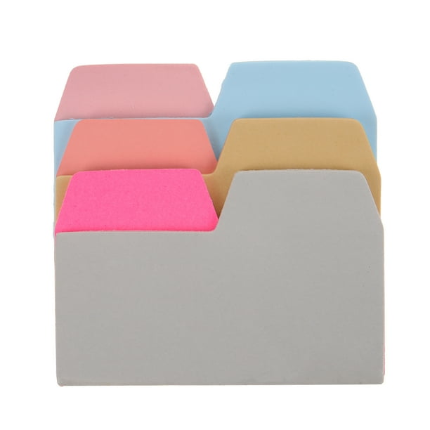 Papeles de notas adhesivas con índice de 6 colores, notas adhesivas, blocs de notas, 90 piezas, separadores, notas adhesivas para la escuela, suministros de oficina, papelería, marcapáginas
