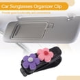 thumbnail image 3 of Clip para gafas de sol de coche Unique Bargains, soporte universal para parasol, ABS púrpura, rosa 7x2.5cm 1 Pcs, 3 of 7