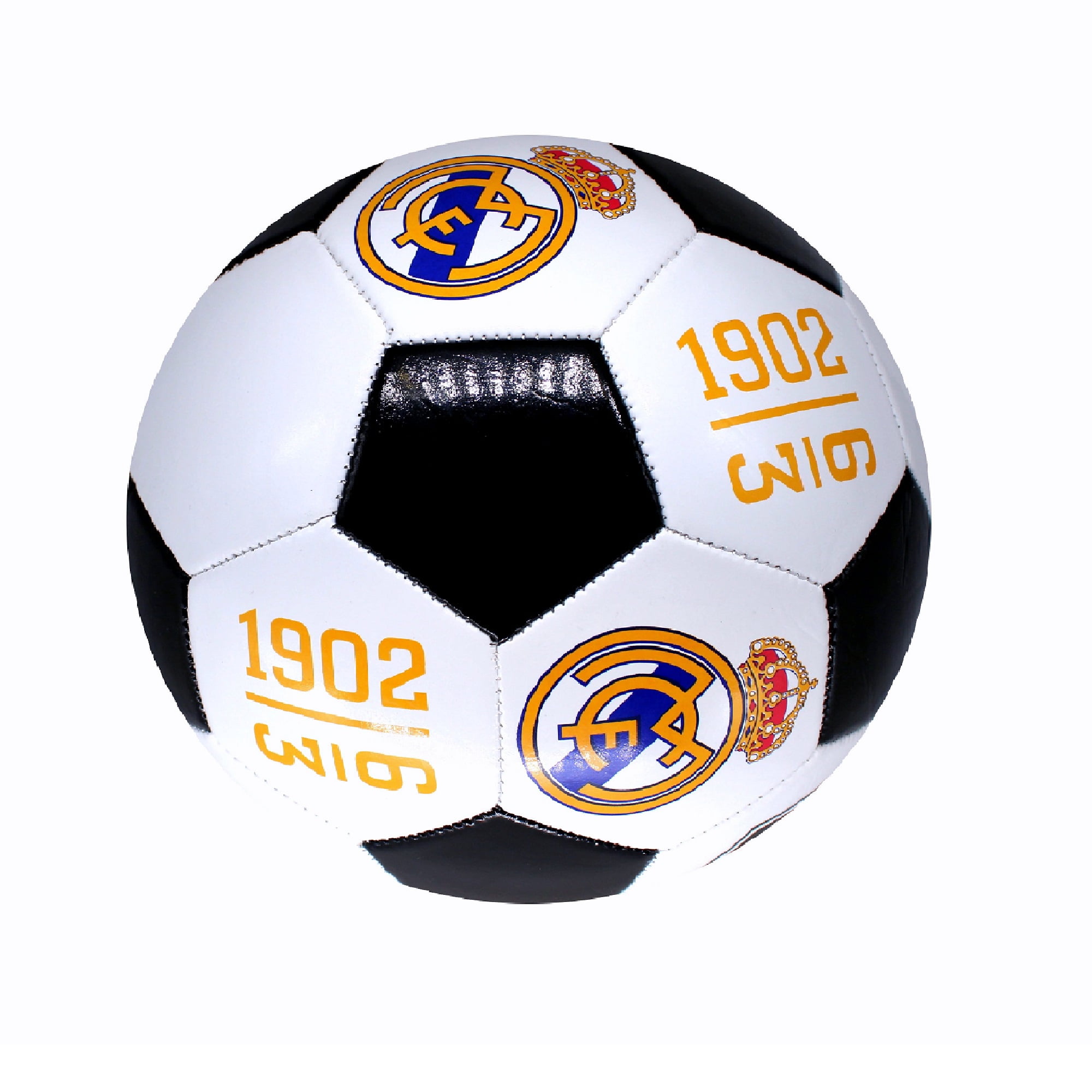 Icon Sports Real Madrid Soccer Ball Officially Licensed Player Ball Size 5 - White&Black