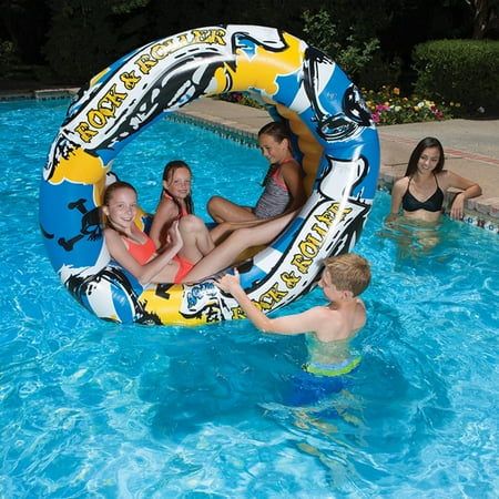 60 Jaune Et Bleu Gonflable Aqua Fun Rock And Rouleau Piscine Jouet Walmart Canada