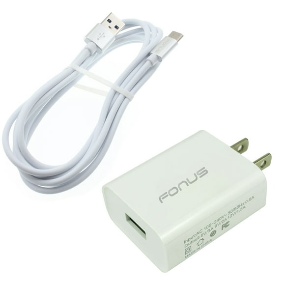 18W Fast Home Charger for Samsung Galaxy A54 5G Phone - 6ft Long USB-C Cable Type-C Cord USB Wall Adapter Power Wire Quick Charge QC3.0 D2E Compatible With Galaxy A54 5G Model