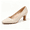 Beige, variant on Women Chunky Pumps Square Toe Block High Heel Women's Dress Shoes Office Wedding