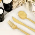 thumbnail image 3 of Matte Black Silverware Set 5 Pieces, Stainless Steel Flatware Set, Kitchen Utensil Set, Tableware Cutlery Set, Satin Finished Polished & Dishwasher Safe( Gold, 3 of 6
