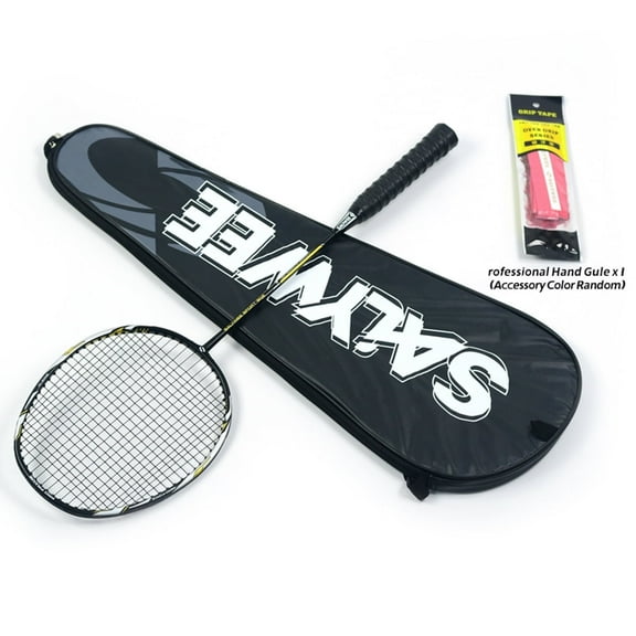 SALYWEE HZ 4U G5 Lightweight Badminton Racket - Composite Carbon Fiber, High Elasticity Shaft, Tension 26lbs, Free Bag