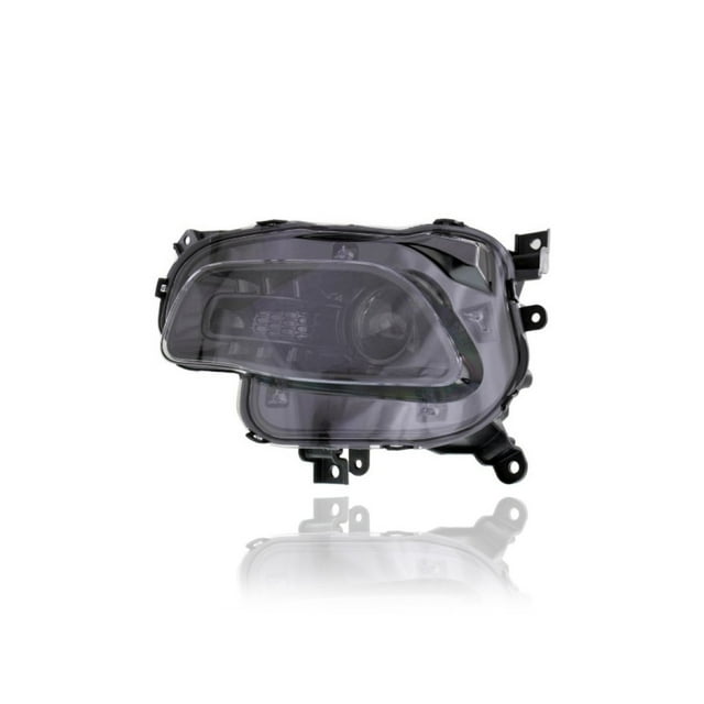 Headlight Assembly - Compatible/Replacement for '14-15 Jeep Cherokee, 14-16 Cherokee Trailhawk - Halogen With Black Trim - Left Hand - Driver - 68102847AE CAPA