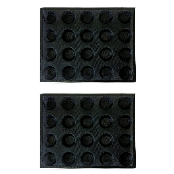 2X Molde de Silicona de 20 Agujeros Pastel T Mini Modelo de Pizza Molde de Hamburguesa de Pan Redondo Herramienta
