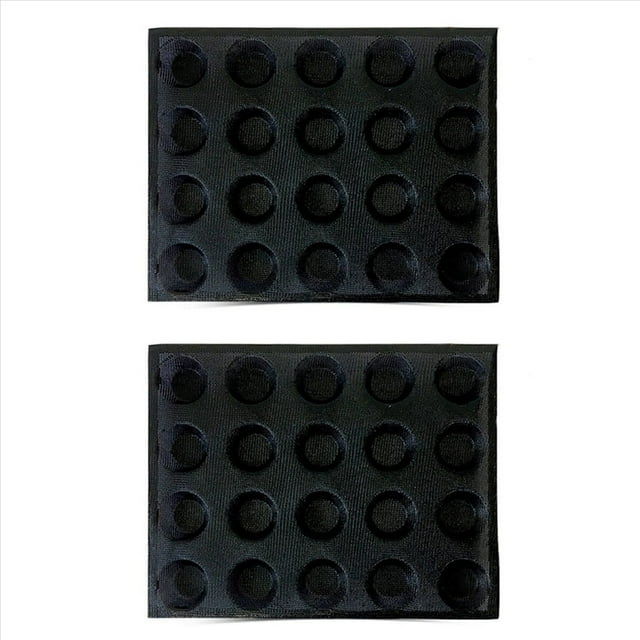 2X Molde de Silicona de 20 Agujeros Pastel T Mini Modelo de Pizza Molde de Hamburguesa de Pan Redondo Herramienta