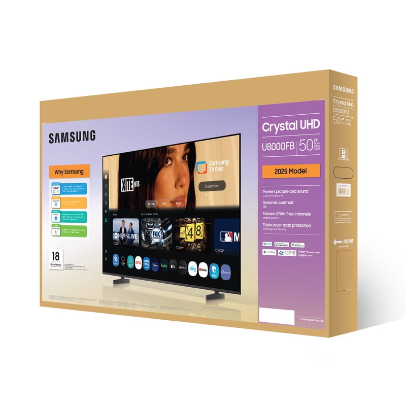 Samsung 50" Class Crystal UHD U8000FB 4K Smart TV UN50U8000FBXZA gallery view