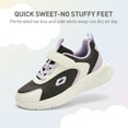thumbnail image 4 of Kids PU Leather Athletic Sneakers with Hook & Loop Strap, Breathable Mesh Lining, Lightweight Sport Casual Shoes for Boys & Girls, 4 of 8