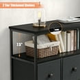 thumbnail image 2 of EnHomee Dresser for Bedroom with Shelves Black Dresser with 7 Drawers TV Stand Dressers with Wood Top & Metal Frame Small Dresser for Closet Living Room, Black Grey, 2 of 7