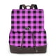 thumbnail image 1 of Balery Purple Black Buffalo Plaid Mochila de Cuero para Mujeres, Gran Capacidad, Bolsa de Viaje Multifuncional, Mochila de Cuero y Bolsa de Hombro para Mujeres, 1 of 4