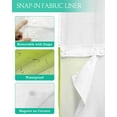 thumbnail image 3 of No Hook Shower Curtain with Snap in Liner, Abstract Green and Grey Gradient Hotel Shower Curtains for Bathroom, Washable Shower Curtain Liner Set with Mesh Top Window, 36"x78", 3 of 6