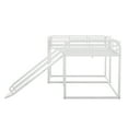 thumbnail image 5 of Full and Twin Size L-Shaped Bunk Bed with Slide and Short Ladder, White, 5 of 12