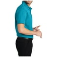 thumbnail image 4 of Yellow Rooster Mens Short Sleeve Moisture Wicking Tech Pique Polo Deep Teal Blue 4XL, 4 of 4