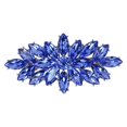 thumbnail image 1 of Clip de pasador de pelo floral de cristal de diamantes de imitación azul precioso de Faship, 1 of 5