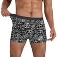 thumbnail image 3 of Men's Boxer Briefs, Gear Pattern Soft Comfy Mens Underwear Boxer Briefs Breathable With Widen Waist, 3 of 7