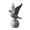 Dark Gray, variant on 3D Printed White Bird Figurine, Small Peace Bird on Ball Statue Small Decorative Bird Sculpture for Indoor Desk Shelf Decor