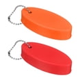 thumbnail image 1 of Uxcell 2 piezas de llavero flotante para navegación, llavero ovalado de espuma PU flotante, llaveros impermeables para exteriores, accesorios para deportes acuáticos, rojo/naranja, 1 of 7