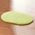thumbnail image 2 of Farfi Solid Color Fluffy Non-Slip Water Absorption Bathroom Bedroom Mat Pad Carpet Rug (Wine Red,Oval,30*50cm), 2 of 13