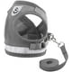 thumbnail image 1 of (M, gris) Conjunto de arnés y correa para perros liviano y antitirones, arnés tipo chaleco con clip trasero para perros pequeños y medianos, el mejor collar para perros para usar, 1 of 5