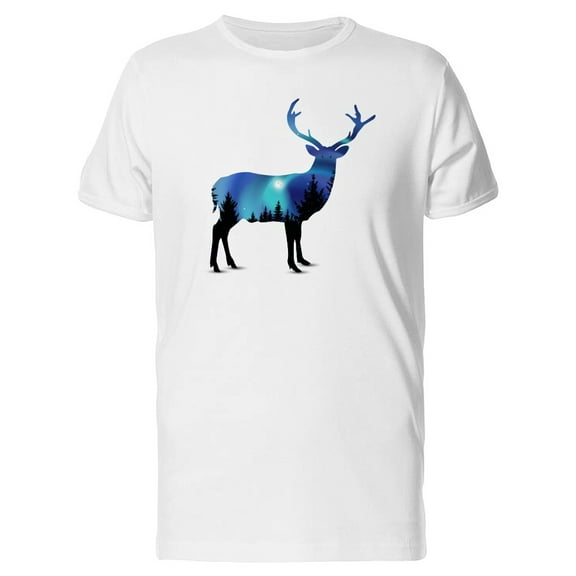 Silhouette Of Wild Deer T-Shirt Men -Image by Shutterstock, Male Medium