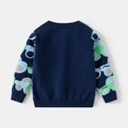 thumbnail image 3 of GYRATEDREAM Toddler Girls Boys Cardigans Sweater Coat Kids Long Sleeve Crew Neck Button down Cardigan Knitwear Jacket Children Fall Winter Warm Clothes School Uniform for 2-9 Years Dark Blue, 3 of 8