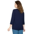 thumbnail image 3 of Turtle Bay New York Women's Classic Comfort Fit 3/4 Sleeve length Crew Neck Jersey Knit T-Shirt, 3 of 5