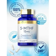 5-MTHF Supplement 15mg | 100 Capsules | L-Methylfolate | Non-GMO, Gluten Free | by Carlyle