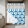 thumbnail image 4 of Art Aircraft No Hook Shower Curtain with Snap in Liner Blue Gradient Cartoon Airplane Watercolor Retro Waterproof Bathroom Shower Curtain with See Through Top Window for Bathtub 72" x 72", 4 of 9