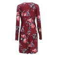thumbnail image 3 of Matchstick Robe Midi à Manches Longues Imprimée Florale pour Femmes, 3 of 5
