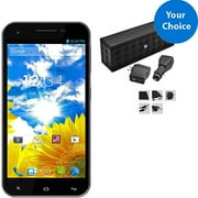 BLU Studio 5.5 D610a GSM Cell Phone (Unlocked), Gray and Accessory Kit w/ Portable Speaker