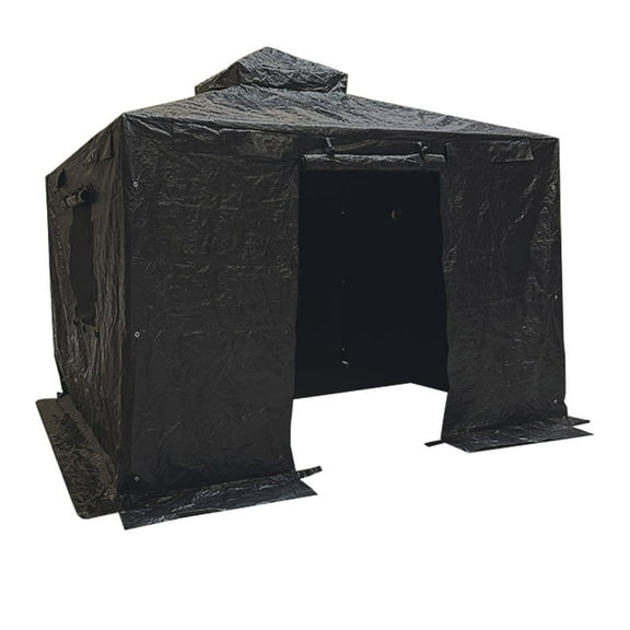 Garden Winds Winter Cover Compatible with The Holden TPGAZ9011 10' X 10' Tall Hard Top Gazebo – Heavy Duty Protective Enclosure for Outdoor Storage, Waterproof, Windproof and Flame Resistant – Black