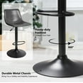 thumbnail image 2 of Vitesse Bar Stools Set of 4 Modern Swivel Bar Chairs, Barstools Counter Height with High Backrest, Adjustable Faux Leather Upholstered Bar Stool for Bar, Kitchen, Dining Room, 2 of 7