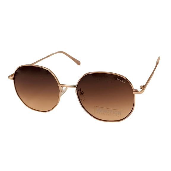 Kenneth Cole Reaction Men's Round Gold Metal Gradient Sunglasses