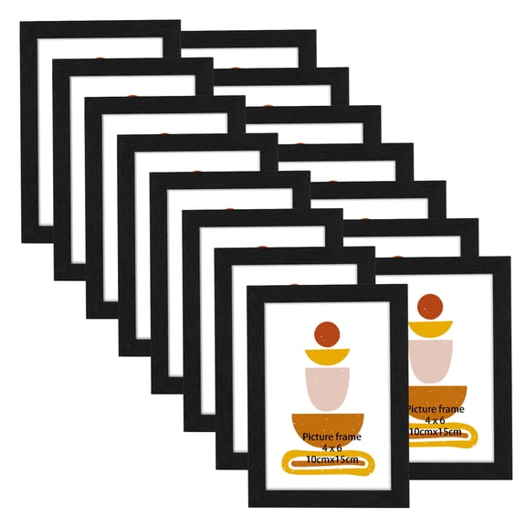 4x6 Picture Frames, Photo Frame Set of 15 for Wall & Tabletop Dual Photo Display
