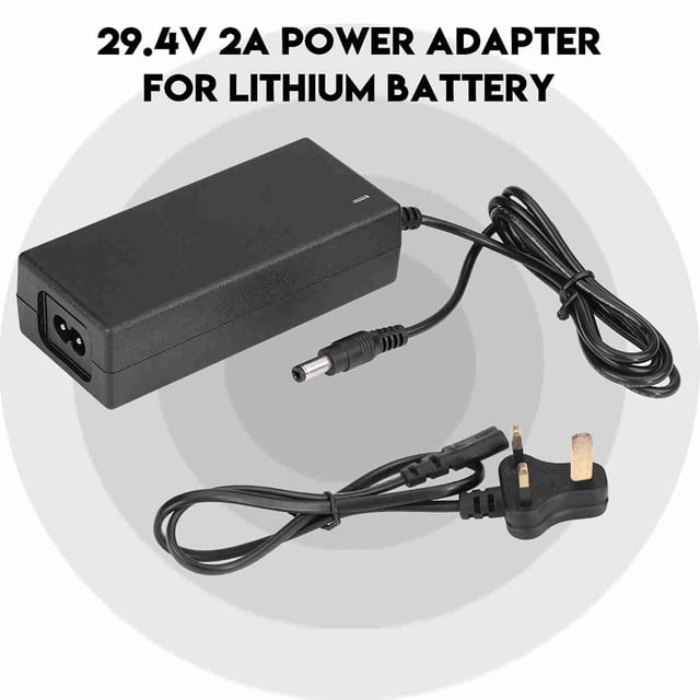 Adaptador De Cargador De Batería De Litio 29,4 V 2 A Fuente De Alimentación Cable De Carga Seguro Material Respetuoso Con El Medio Ambiente De Alta Para