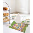 thumbnail image 4 of Green Happy Easter Kitchen Dish Towels for Drying Dishes Set of 4, Spring Easter Eggs Floral Plaid Waffle Weave Microfiber Hand Tea Bathroom Towels Quick Dry & Absorbent Towel 12x12, 4 of 7