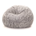 thumbnail image 1 of Jaxx 4 Ft Plush Round Bean Bag Chair Premium Luxe Faux Fur, Silver Fox, 1 of 5