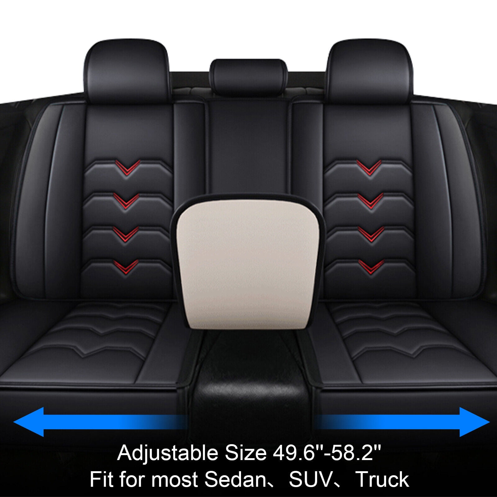 FANOTEK Car Seat Covers for Kia 5-Seat Sedans SUVs, Wear-resistant Leather Cushion Protector with Pillow, Front&Rear Full Set for Rio/ Rondo/ Spectra/ Cadenza/ Forte Koup