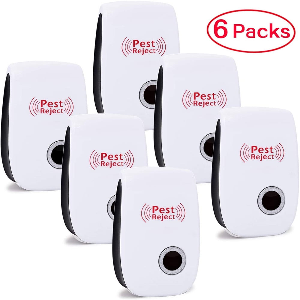 6 Pack Ultrasonic Pest Repeller Electronic Plug In Pest Control Ultrasonic Repellent for