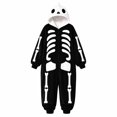 thumbnail image 4 of MEZZALL Halloween Skeleton Romper For Kids Boys Girls Comfortable One-Pieces Jumpsuit Holiday Pajamas Long Sleeve Loungewear, 4 of 5