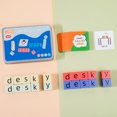 thumbnail image 1 of Jouet Éducatif CVC pour Enfants Bébé Montessori Carte en Anglais Blocs de Construction cube Changeant de Visage Transfrontalier, 1 of 7