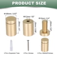 thumbnail image 2 of 4 Pcs 0.75" x 1.1" Tornillos de soporte de aleación de aluminio Kit de hardware de montaje de letreros de pared con 4 tornillos para colgar letreros de acrílico y vidrio, rosa dorado, 2 of 6