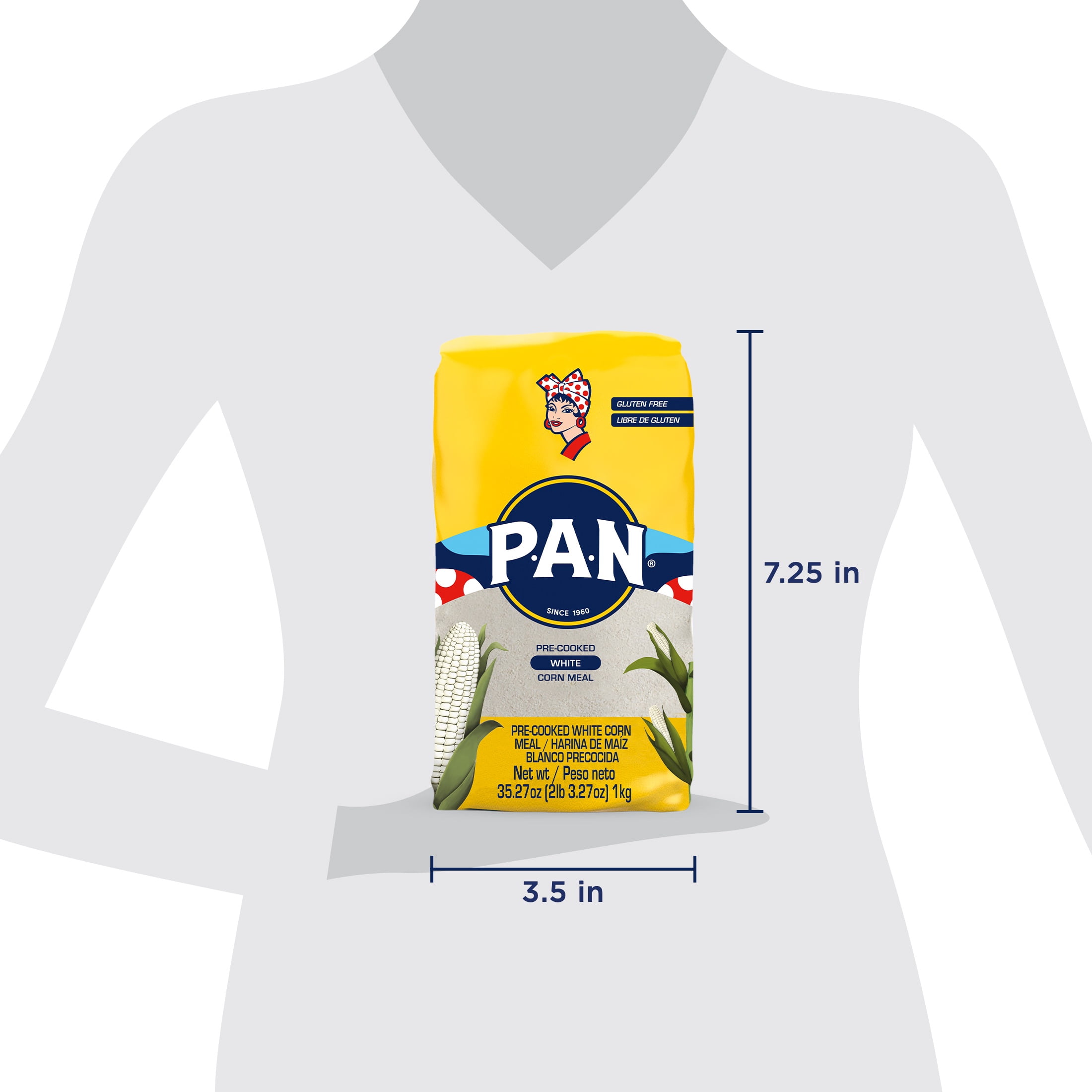 (10 pack) P.A.N. Gluten Free White Corn Meal 35.27 oz