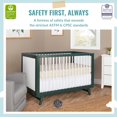 thumbnail image 2 of Dream On Me Carter 5-in-1 Full Size Convertible Crib / 3 Mattress Height Settings/JPMA Certified/Made of New Zealand Pinewood/Sturdy Crib Design, Olive & White Olive and White, 2 of 8