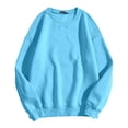 thumbnail image 4 of RUTAYY Women's Sweatshirt Solid Color Long Sleeve Fall Winter Pullover Soft Casual Fashion Plus Size Comfortable Crewneck Sweatshirt, 4 of 4